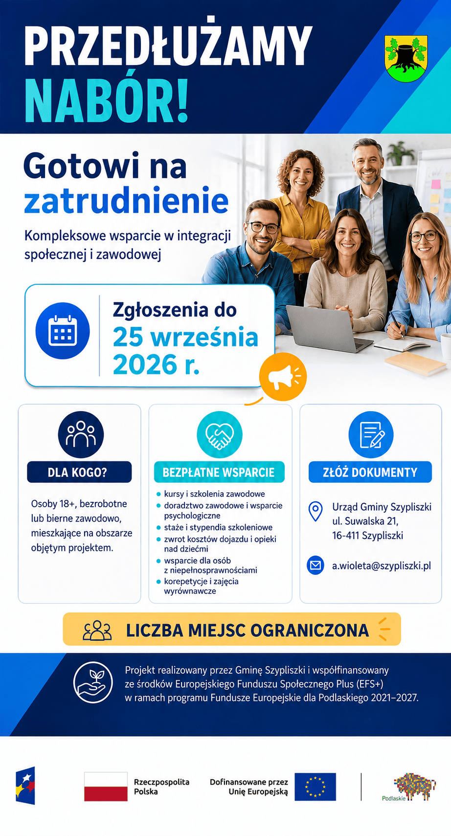 Przedłużenie terminu końca rekrutacji