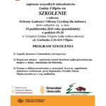 Zaproszenie na szkolenie z Ochrony Ludności i Obrony Cywilnej w Urzędzie Gminy Filipów, 19 października 2026 r. o godz. 09:30
